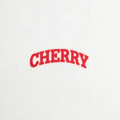 Cherry Women'S-Women'S Thermal Long Sleeve Tee (White)
