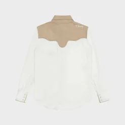 Cherry Shirting-Womens Western Rodeo Shirt (White)